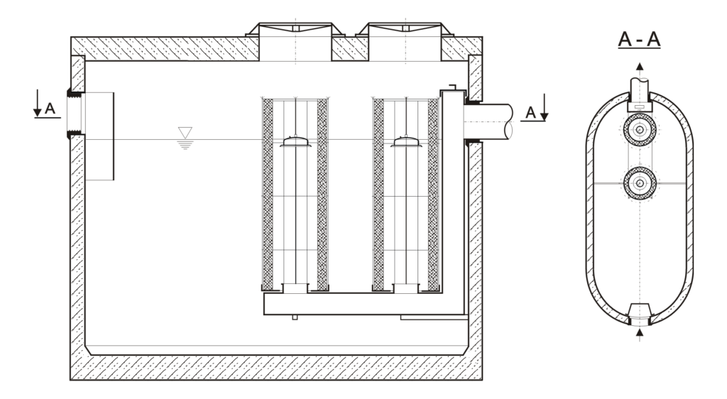 Separator koalescencyjny ECO I (podstawa owalna)