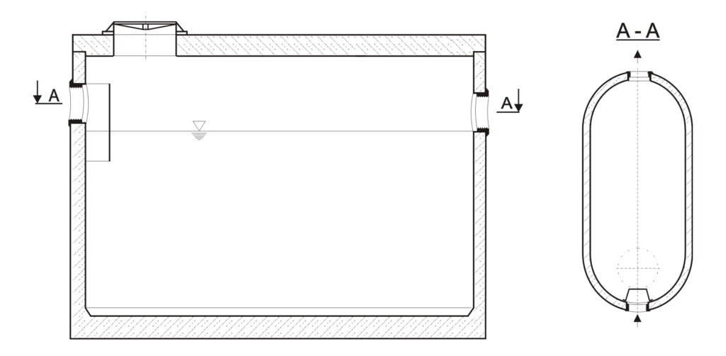 Osadnik zawiesiny mineralnej typ OZM-G (podstawa owalna)
