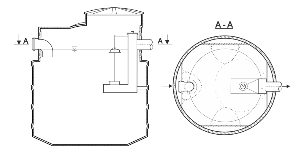 Osadnik z kanałem odciążającym OZM-K